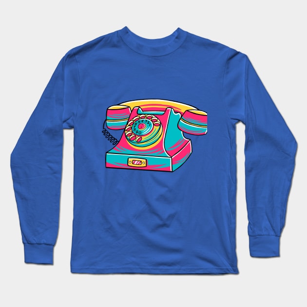 Telephone Long Sleeve T-Shirt by MEDZ